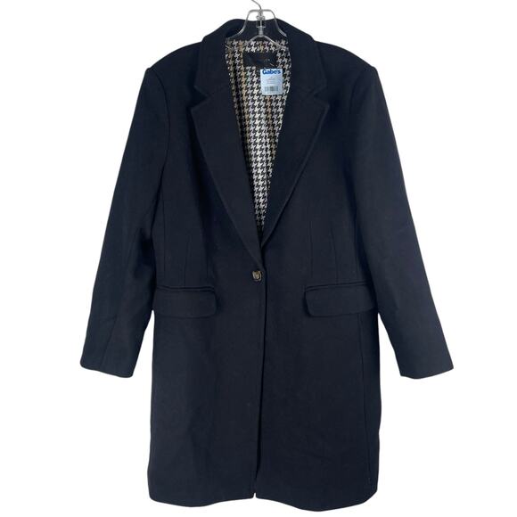 Ann Taylor Wool Blend Short Chesterfield Coat Black Size L - Picture 3 of 9